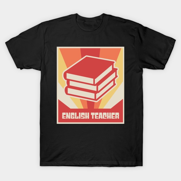 Retro Vintage Books – English Teacher T-Shirt by MeatMan